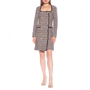 $265 ALEXIA ADMOR Callie Tweed Blazer Dress